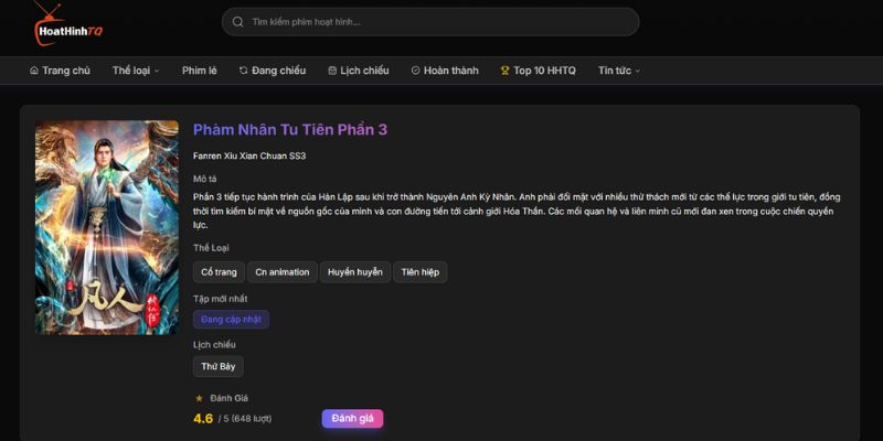 Phim HH3DTQ: Phàm Nhân Tu Tiên Phần 3