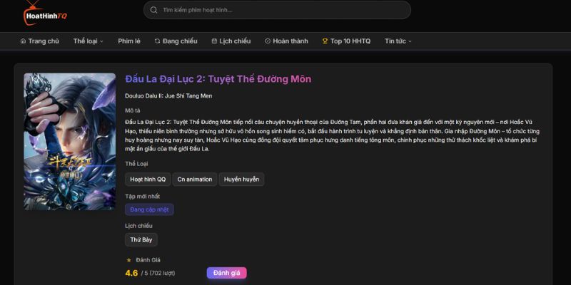 Phim HH3DTQ - Đấu La Đại Lục 2: Tuyệt Thế Đường Môn