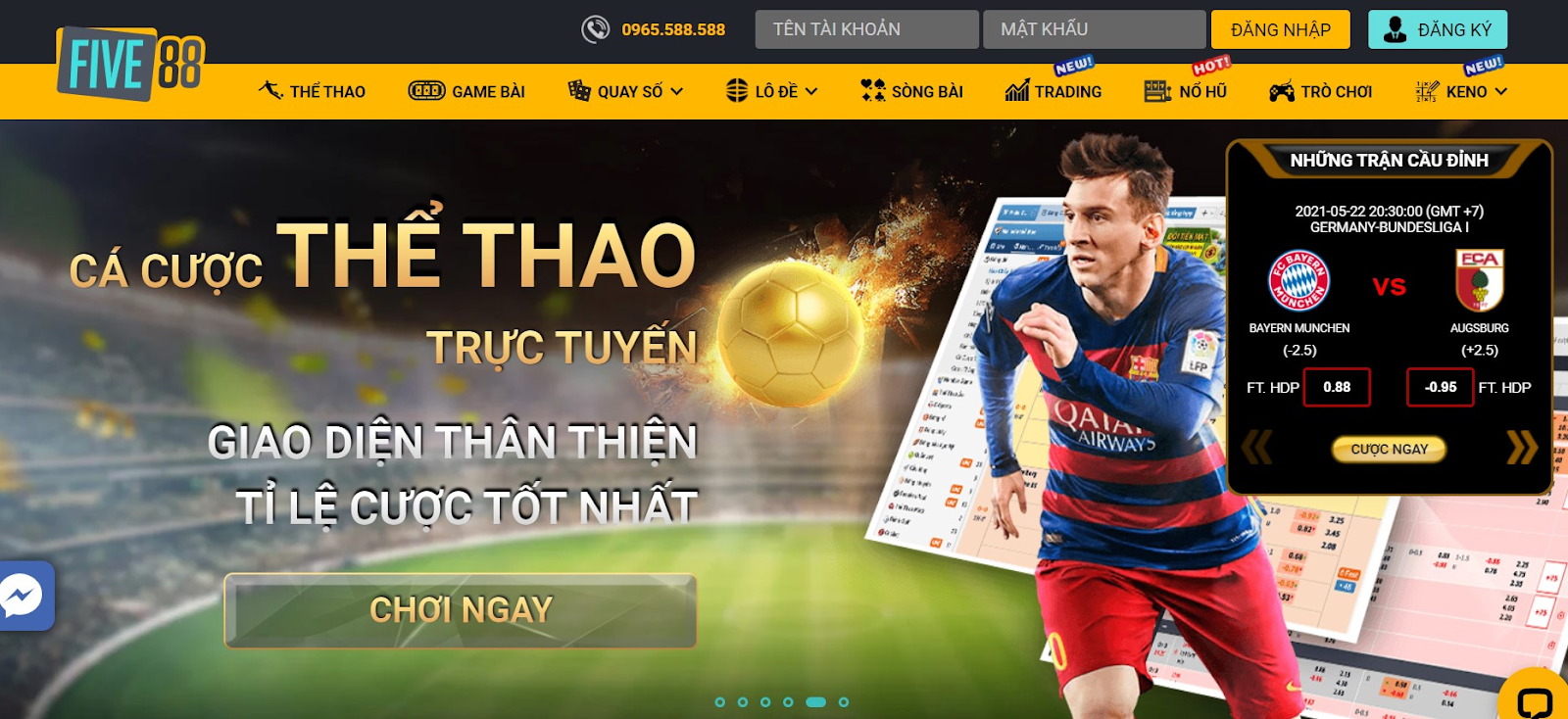 Trải Nghiệm Đặt Cược Thể Thao FIVE88 – Nhanh, Gọn Và Rất “Cuốn”